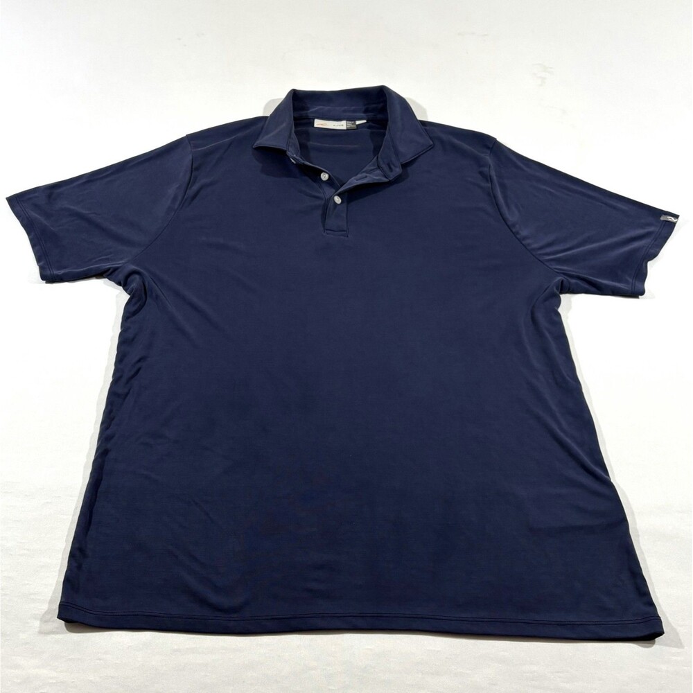 KJUS Mens Kellen Blue Short Sleeve Golf Polo Shirt Sz L Comfort Fit 50+ UPF